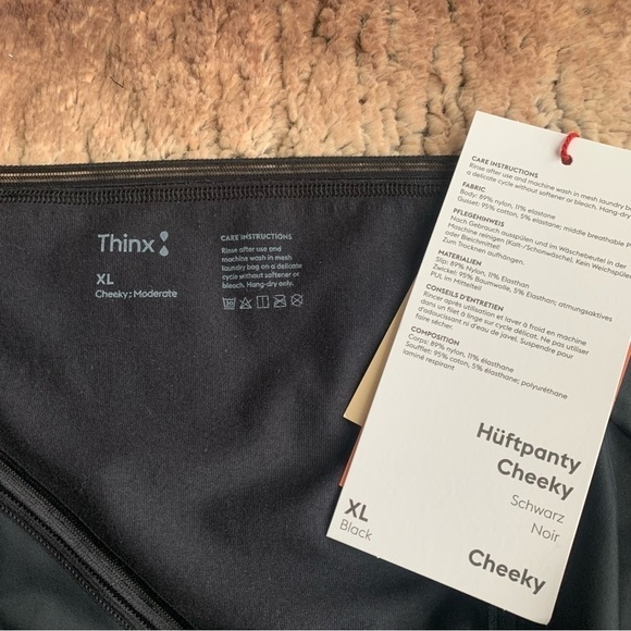 Thinx Cheeky Period Underwear Black - Picture 5 of 6